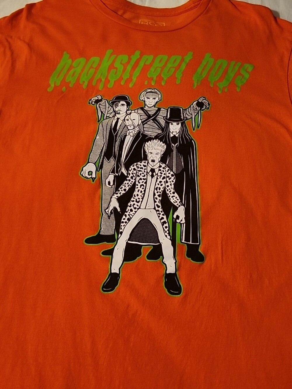 Backstreet Boys Halloween Orange Tshirt XL Adult